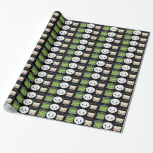 Kawaii Frankenstein Mummy Dracula Gift Wrap