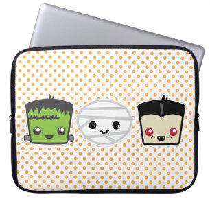 Kawaii Frankenstein Mummy Dracula Laptop Sleeve