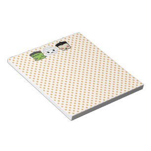 Kawaii Frankenstein Mummy Dracula Notepad