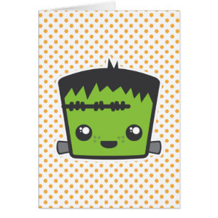 Kawaii Frankenstein Note Card