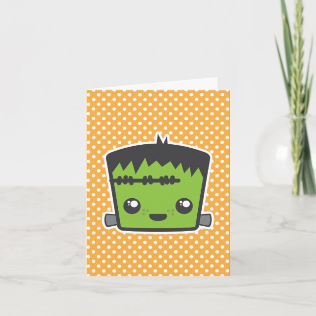 Kawaii Frankenstein Note Card (Front)