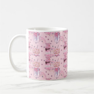 Kawaii Freakshake Pattern – Pastel Purple Coffee Mug