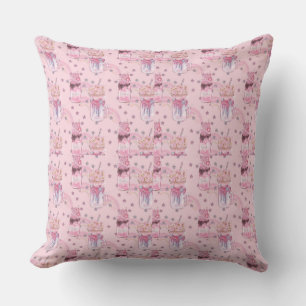 Kawaii Freakshake Pattern – Pastel Purple Cushion