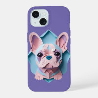 Kawaii French Bulldog Pastel Paper Cutting Art