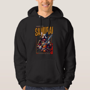 Kawaii French Bulldog Samurai Warrior Shadow of Sa Hoodie