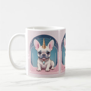 Kawaii French Bulldog Unicorn Pastel pink Coffee Mug
