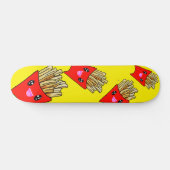 Kawaii French Fries Fast Food Colourful Skateboard (Horz)