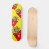 Kawaii French Fries Fast Food Colourful Skateboard (Front)