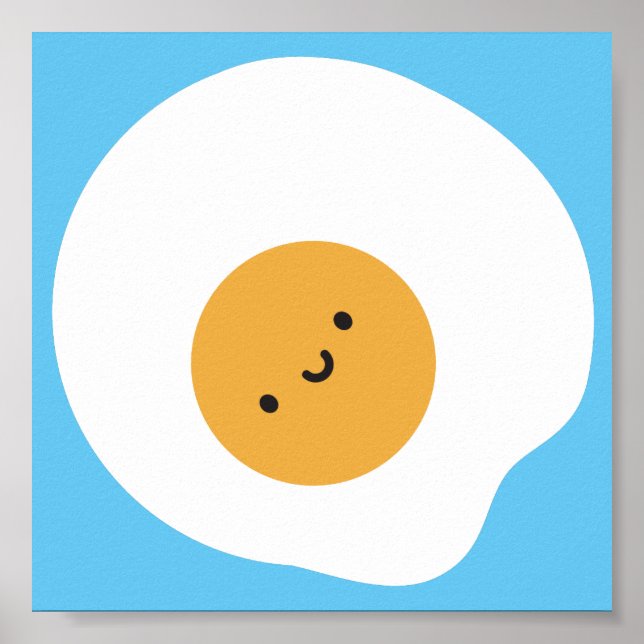 Kawaii Fried Egg Poster (Front)