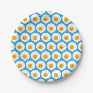 Kawaii Fried Eggs Paper Plate