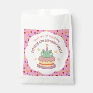 Kawaii Frog Birthday Cake Custom Favour Bags