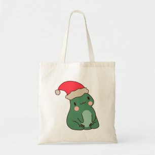 Kawaii Frog Christmas Gift Tote Bag