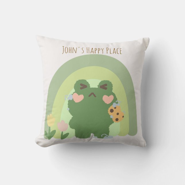 Kawaii Frog  Joy Pillow (Front)