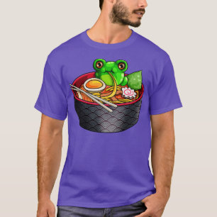 Kawaii Frog Ramen Cute Noodle  Otaku for Frogs Lov T-Shirt
