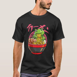Kawaii Frog Ramen Japanese Noodle Anime Frog T-Shirt