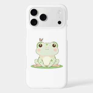 Kawaii Frog with Butterfly Cute Nature Design