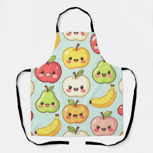 Kawaii Fruit Seamless Pattern Cute Cartoon Apron