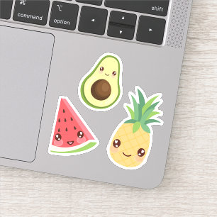 Kawaii Fruit   Watermelon, Pineapple & Avocado