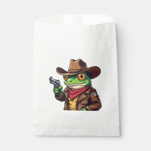 Kawaii Funny Cowboy Western Frog Lovers Favour Bags