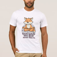 Kawaii funny fox smiling and doing yoga poses
