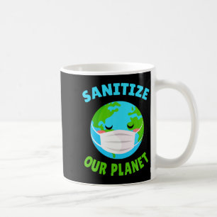 Kawaii Funny Mask Pro Environment Sanitize Earth D Coffee Mug