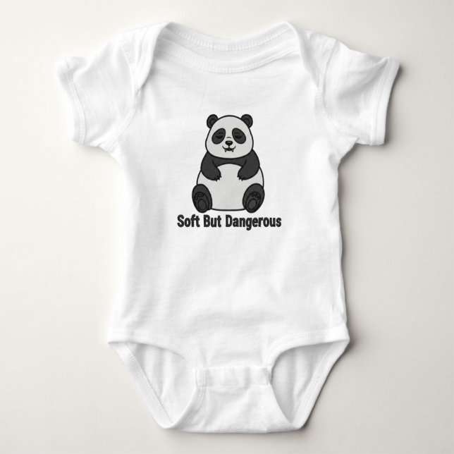 Kawaii Funny Panda Baby Custom Bodysuit (Front)