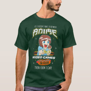 Kawaii Gamer Food Video Games Anime Comic PC Conso T-Shirt