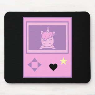 Kawaii Gamer Unicorn Pastel Anime Girl Manga Style Mouse Mat