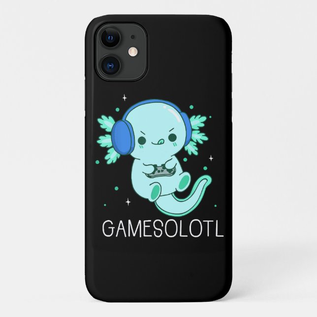 Kawaii Gamesolotl Axolotl Gamer Case-Mate iPhone Case (Back)