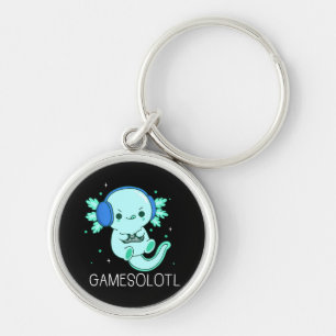 Kawaii Gamesolotl Axolotl Gamer Key Ring