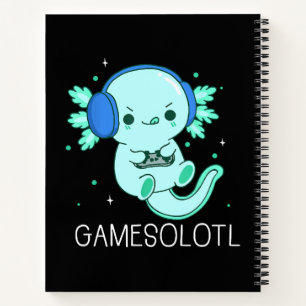 Kawaii Gamesolotl Axolotl Gamer Notebook
