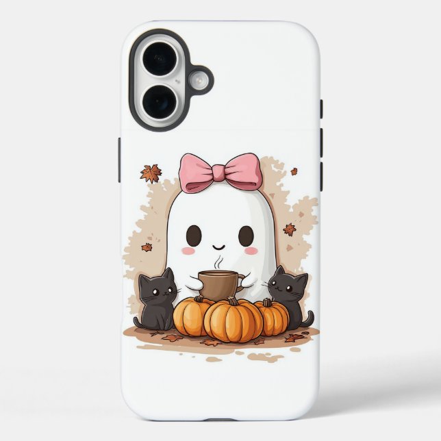 Kawaii Ghost Case-Mate iPhone Case (Back)