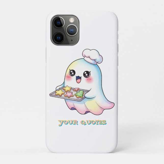 Kawaii Ghost Chef With Christmas Cookies Case-Mate iPhone Case (Back)