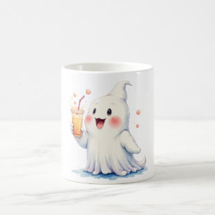 Kawaii Ghost Drinking Soda Mug