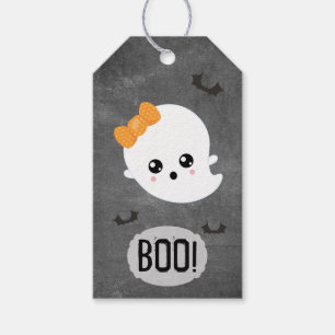 Kawaii Ghost Halloween Gift Tags