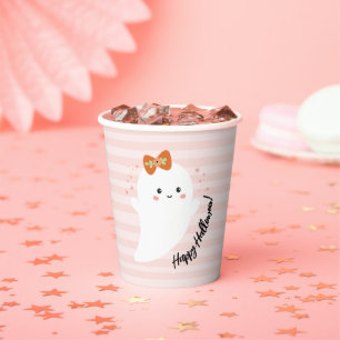 Kawaii Ghost Halloween Paper Cups