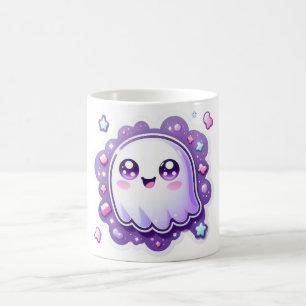 Kawaii Ghost Mug Cute Pastel Halloween Coffee Cup