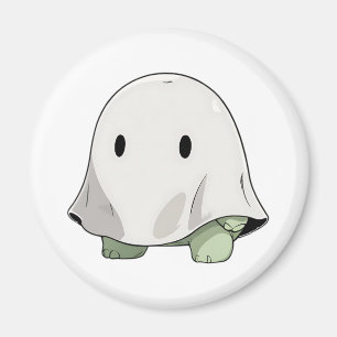 Kawaii Ghost Turtle Halloween Costume Magnet