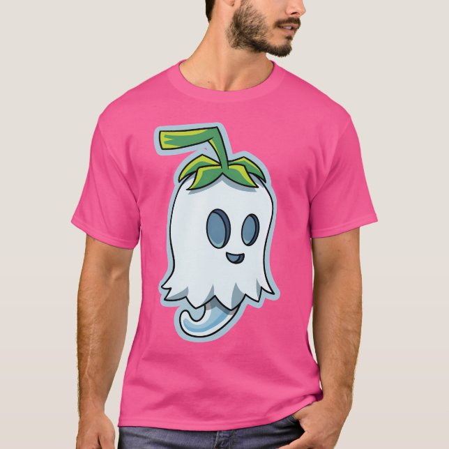 Kawaii Ghost Vegetable T-Shirt (Front)
