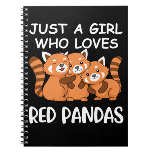 Kawaii Gift Women Just A Girl Who Loves Red Pandas Notebook