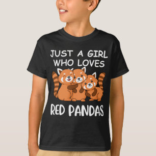 Kawaii Gift Women Just A Girl Who Loves Red Pandas T-Shirt