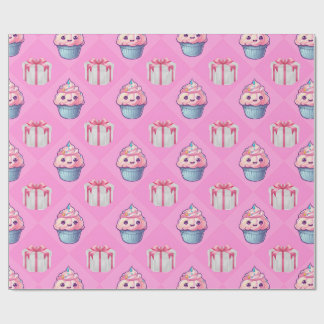 Kawaii gift wrapping paper