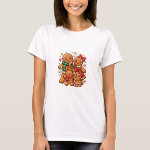 Kawaii gingerbread family T-Shirt