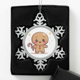 Kawaii Gingerbread Man Cute Christmas Ornament