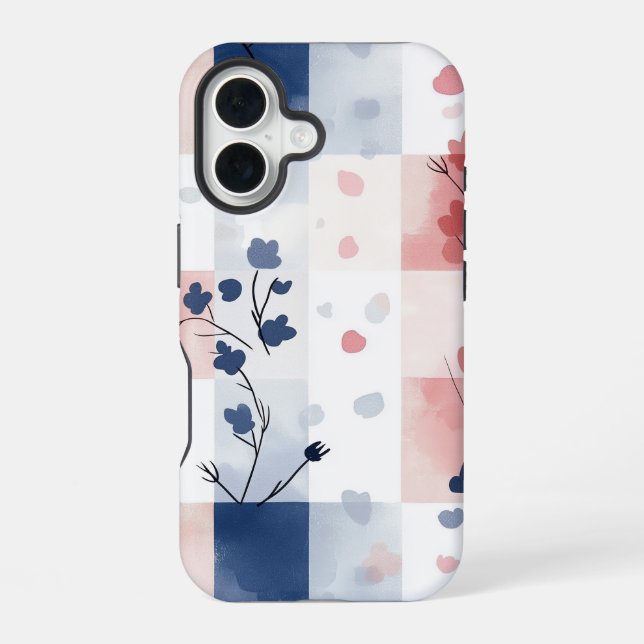 Kawaii Gingham Pastel Phone Case (Back)