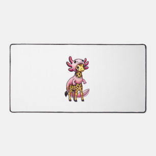 Kawaii Giraffe Axolotl Costume Desk Mat