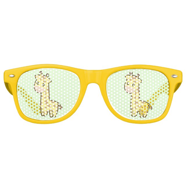 Kawaii Giraffe Retro Sunglasses (Front)