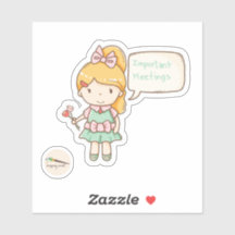 Kawaii Girl Important Meetings Scrapbooking