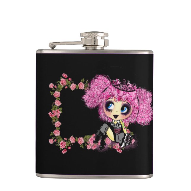 Kawaii Girl PinkyP Punk Lolita so cute Hip Flask (Front)
