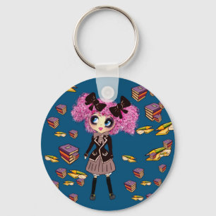 Kawaii Girl Student Gifts with PinkyP Key Ring